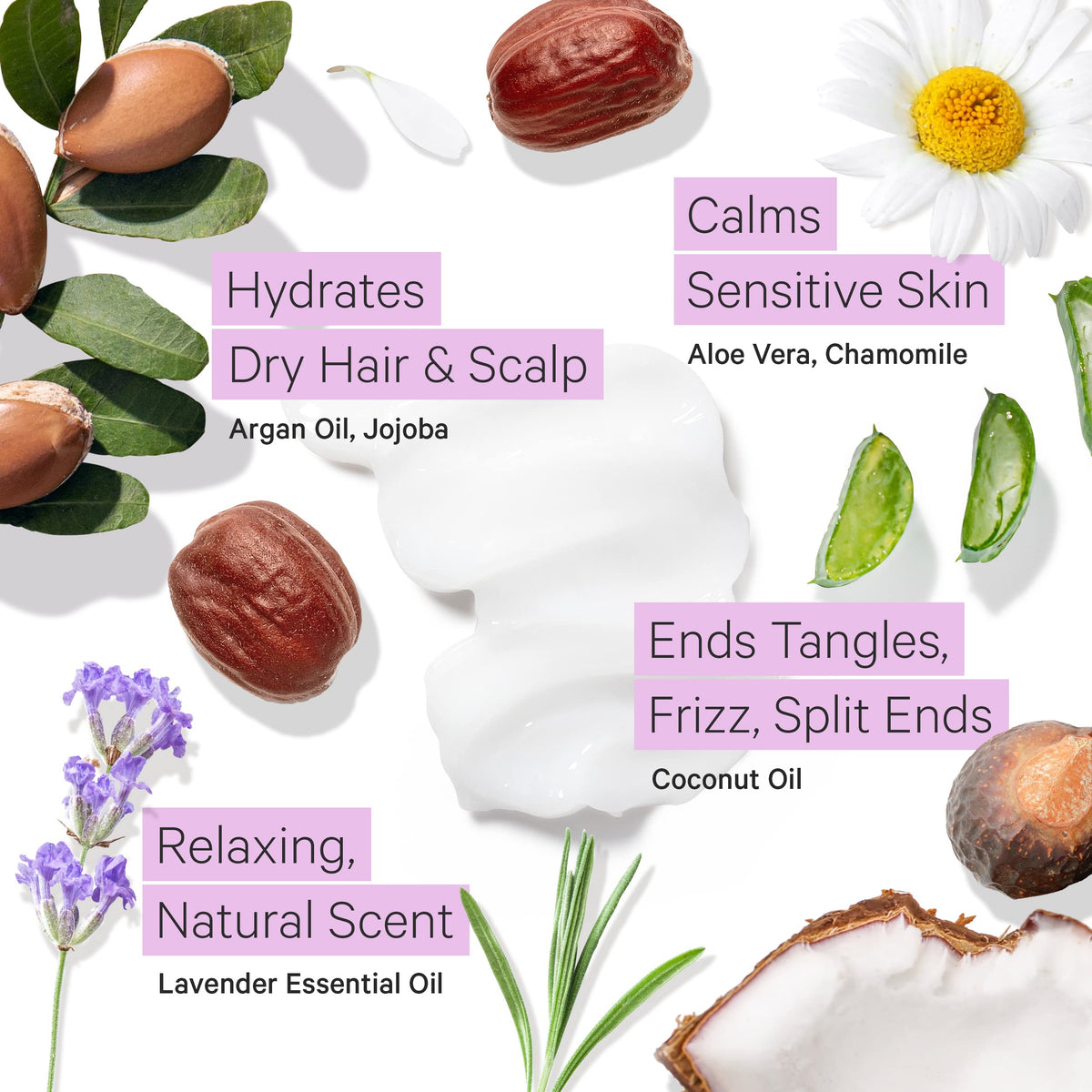 Tree To Tub Moisturizing Conditioner with organic coconut oil for rich moisture