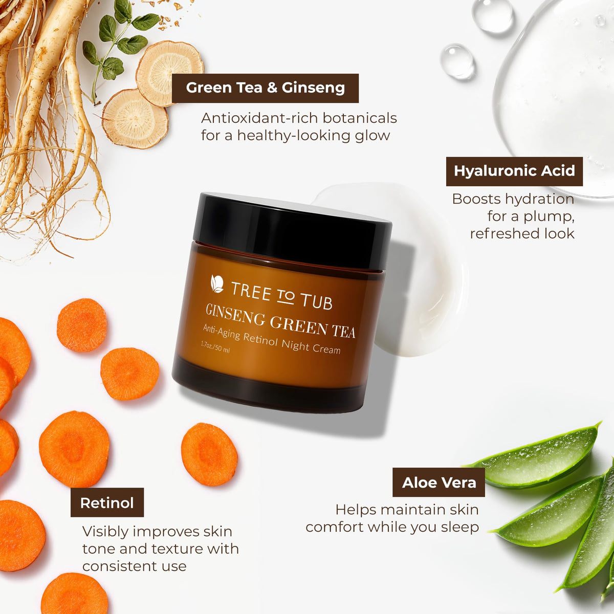Tree To Tub retinol with hyaluronic acid emphasizes deep hydration