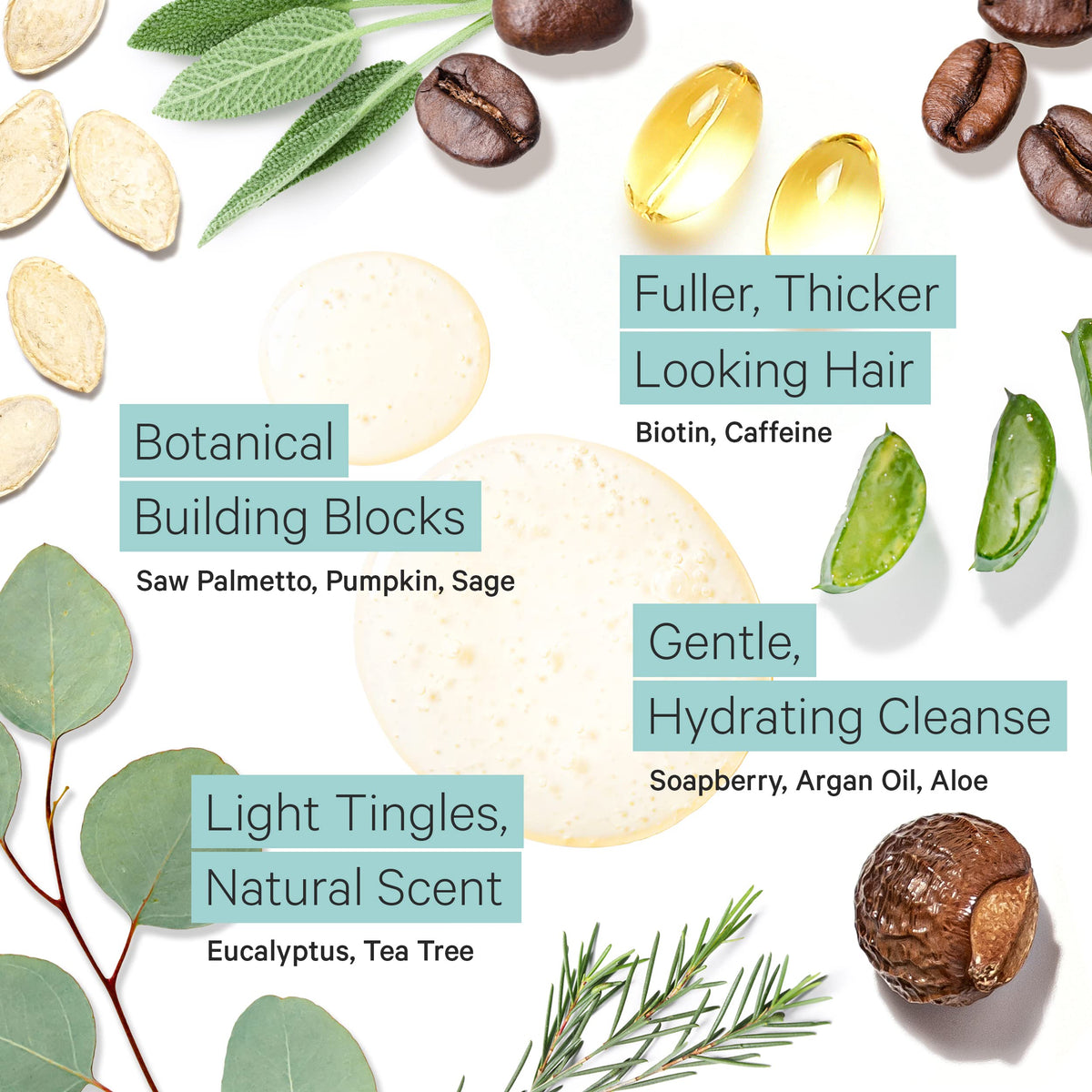 Tree To Tub Tea tree oil shampoo with invigorating scent for a refreshing scalp.