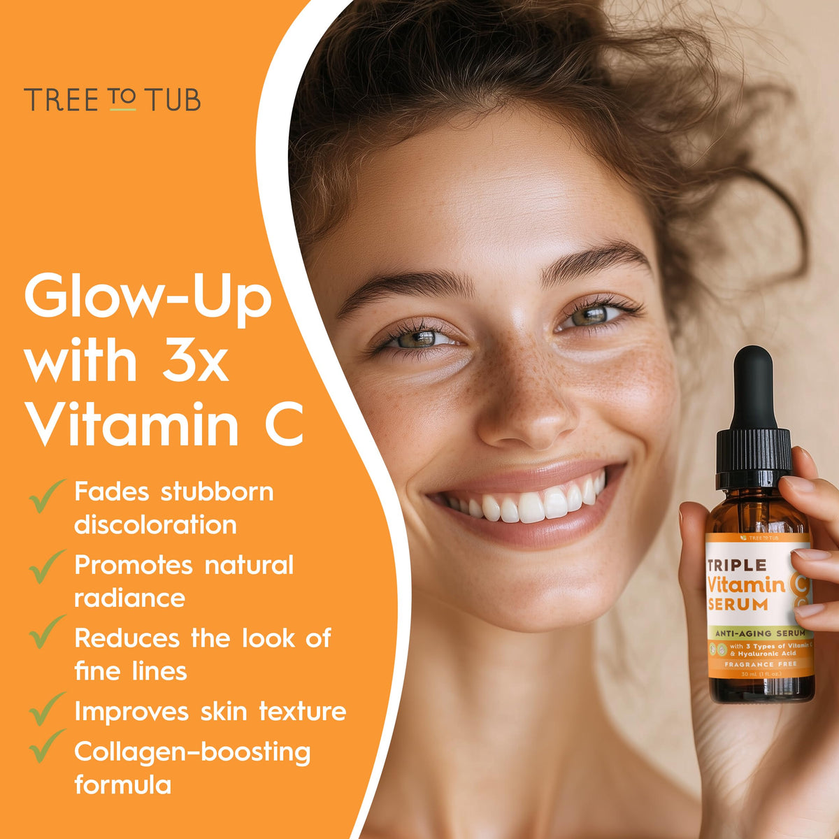 Tree To Tub Vitamin C Serum close-up showing smooth texture