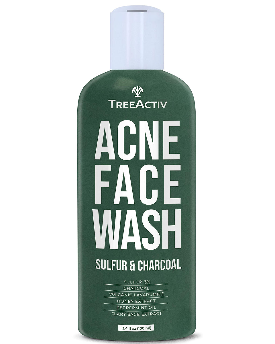 TreeActiv Acne Charcoal Face Wash bottle for daily cleansing