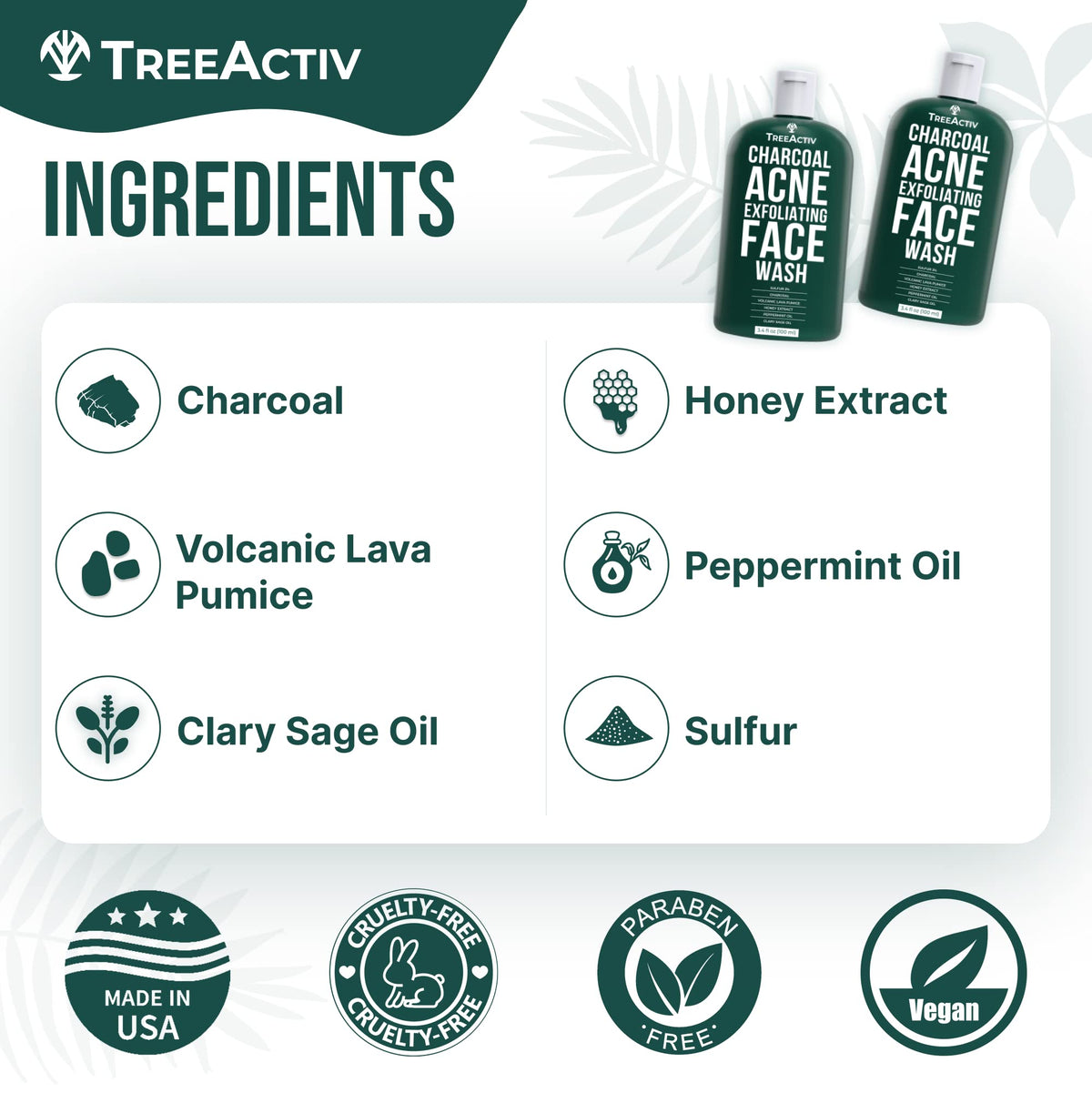 TreeActiv acne cleanser travel size ideal for on-the-go routines