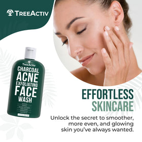 TreeActiv charcoal cleanser foam close-up for deep, refreshing cleansing