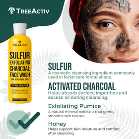 TreeActiv refreshing rinse captures water splash symbolizing fresh, clean skin.