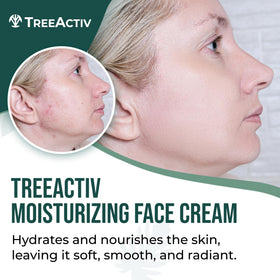 TreeActiv Tea Tree Moisturizing Formula texture close-up — lightweight, non-greasy feel.