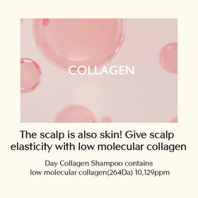 Treecell Day Collagen Shampoo after-use gloss suggests silky, healthy-looking hair.