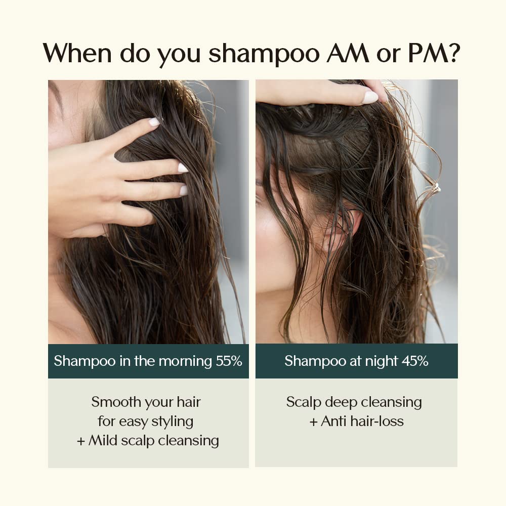 Treecell Day Collagen Shampoo label closeup highlights carrot leaf extract benefits.