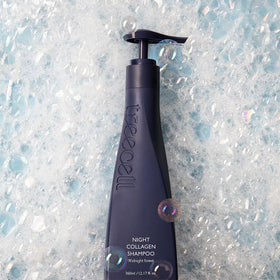 TREECELL Night Collagen Shampoo rich foam for deep cleansing.