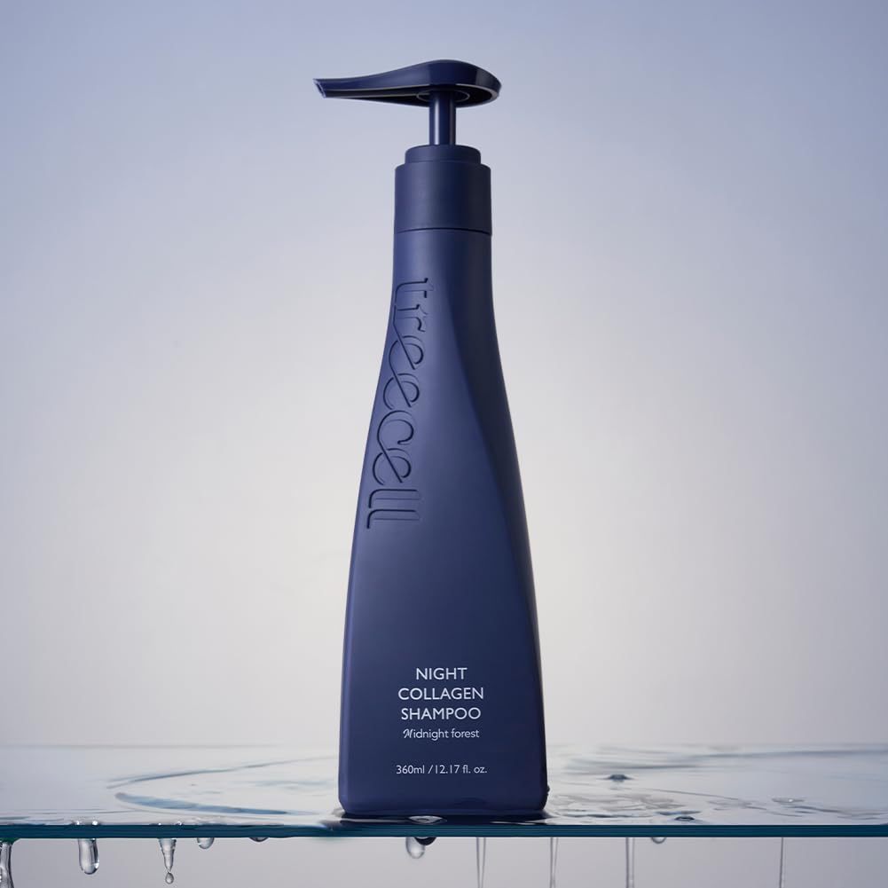 TREECELL Night Collagen Shampoo carrot leaf extract nourishes scalp.
