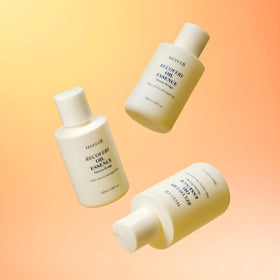 Treecell Recovery Oil Essence heat styling image suggests tool protection