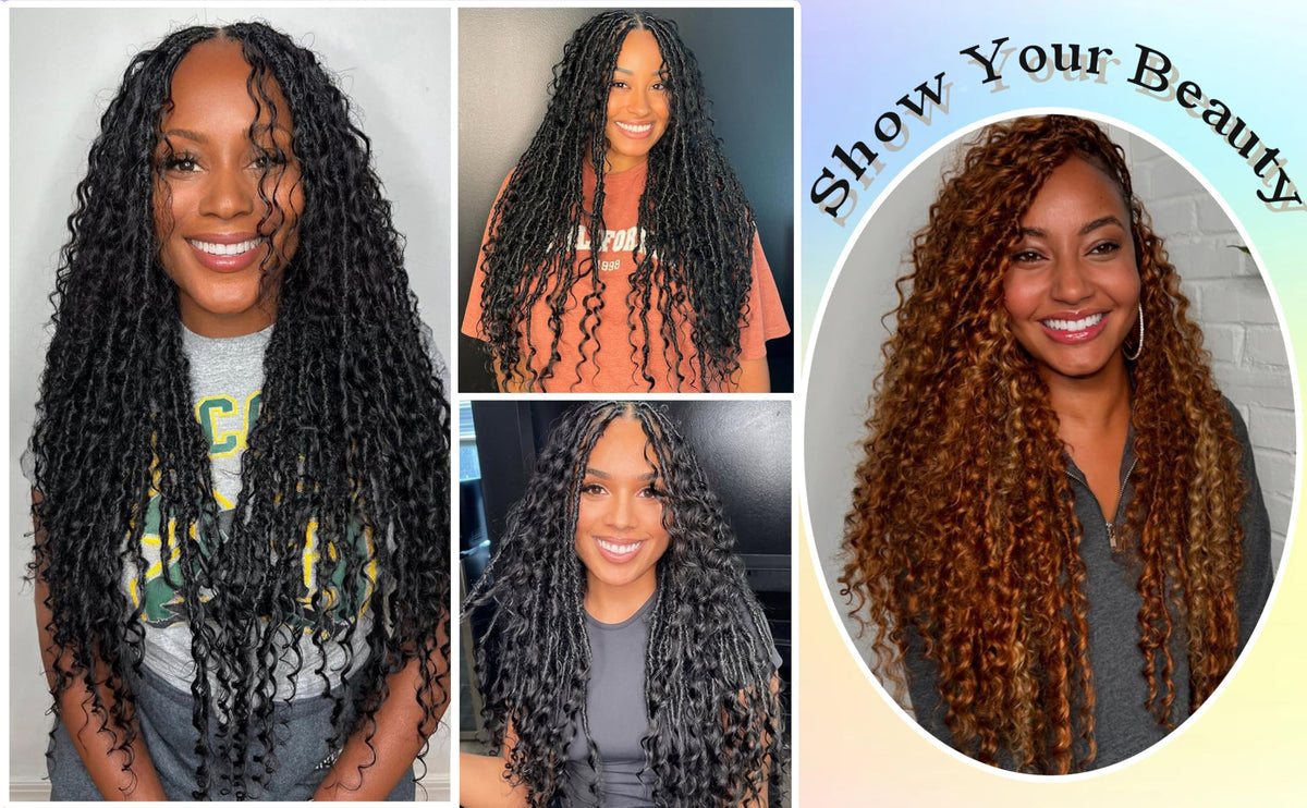 Trekci Bohemian River Locs with curly ends add natural drama.