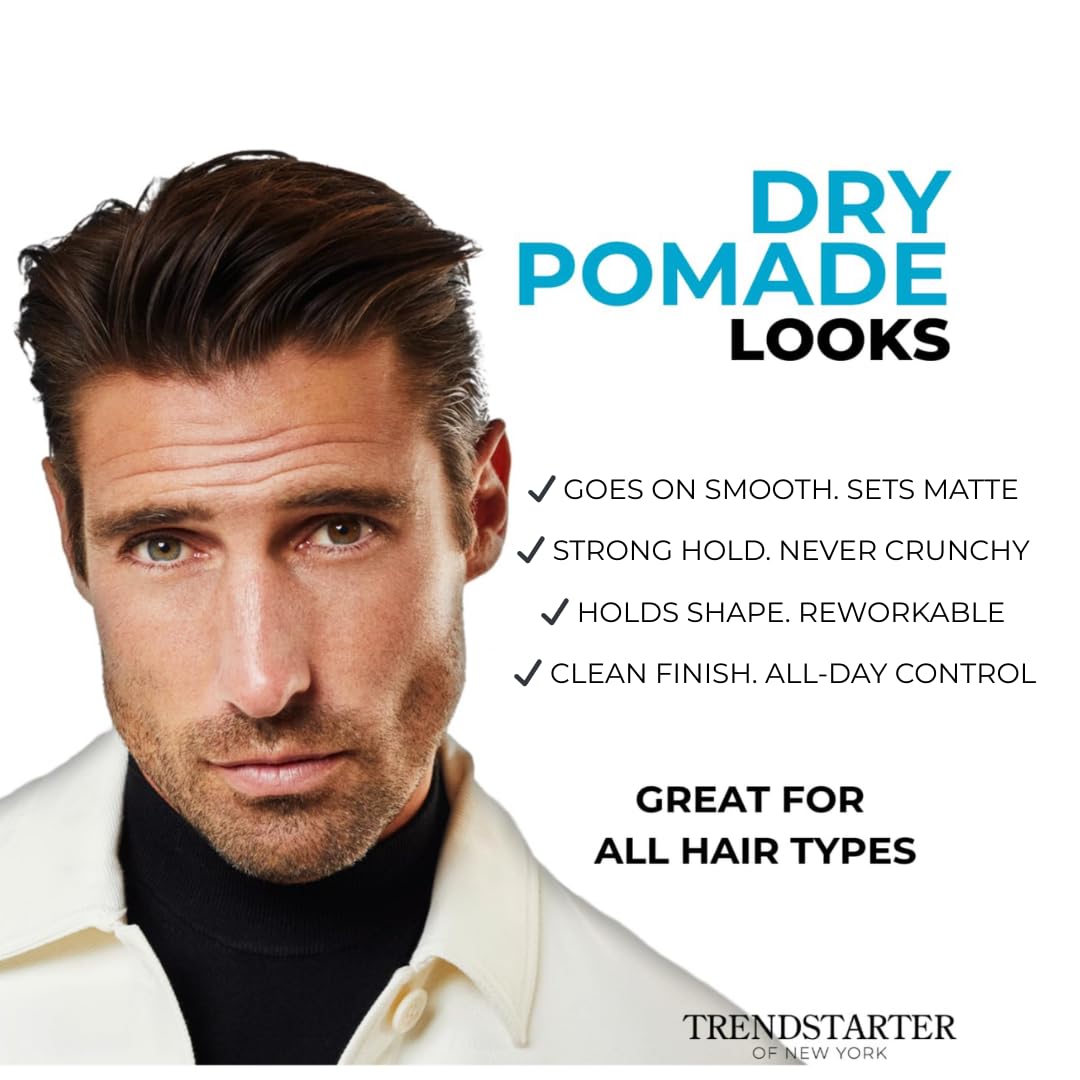 Styling in progress to create a sleek finish with TRENDSTARTER pomade