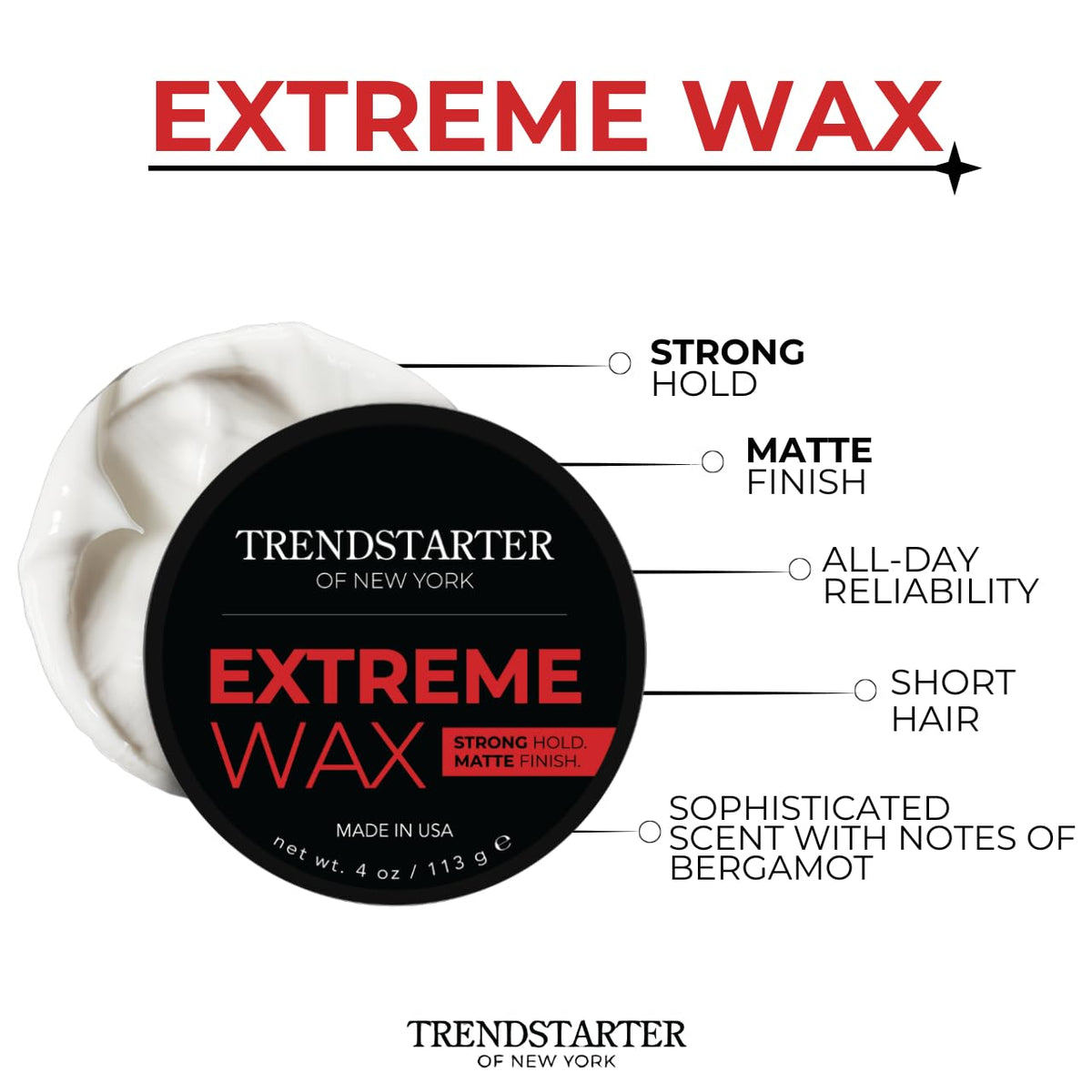 TRENDSTARTER Extreme hands applying pomade for easy distribution