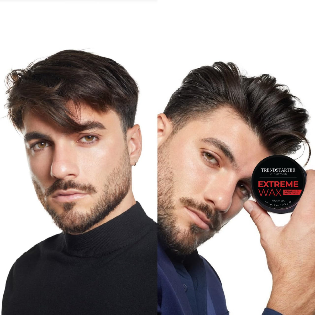 TRENDSTARTER Extreme jar closeup highlighting premium water-based pomade