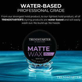 TRENDSTARTER Matte Wax texture close-up for defined, flake-free hold
