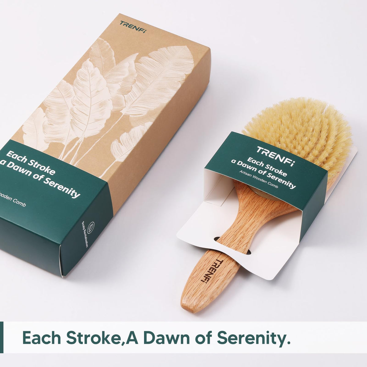 TRENFI care tip avoid standing water to preserve wood color and bristle performance.