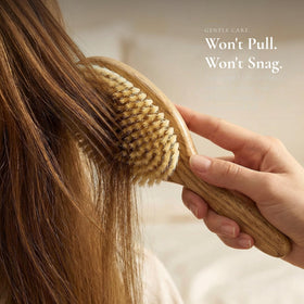 TRENFI fine thin hair polish brush uses pure boar to finish and add softness.