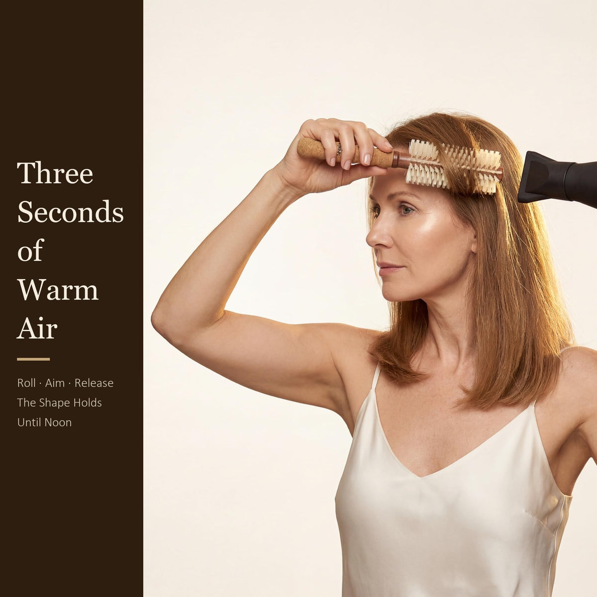 TRENFI nylon and boar bristles provide lift and smoothing for volume