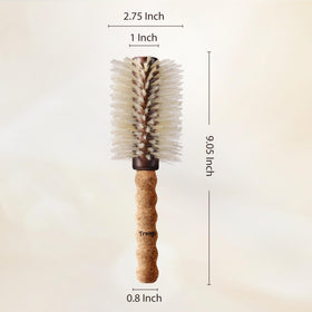 TRENFI soft-tension brush protects treated hair while styling.