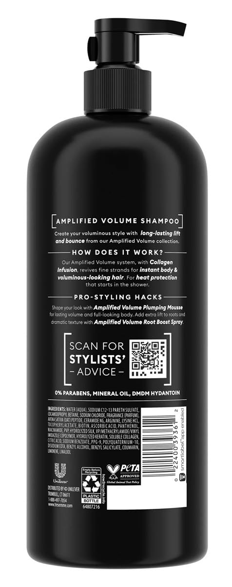 TRESemmé 24 Hour Body soft hair after washing shows lasting bounce