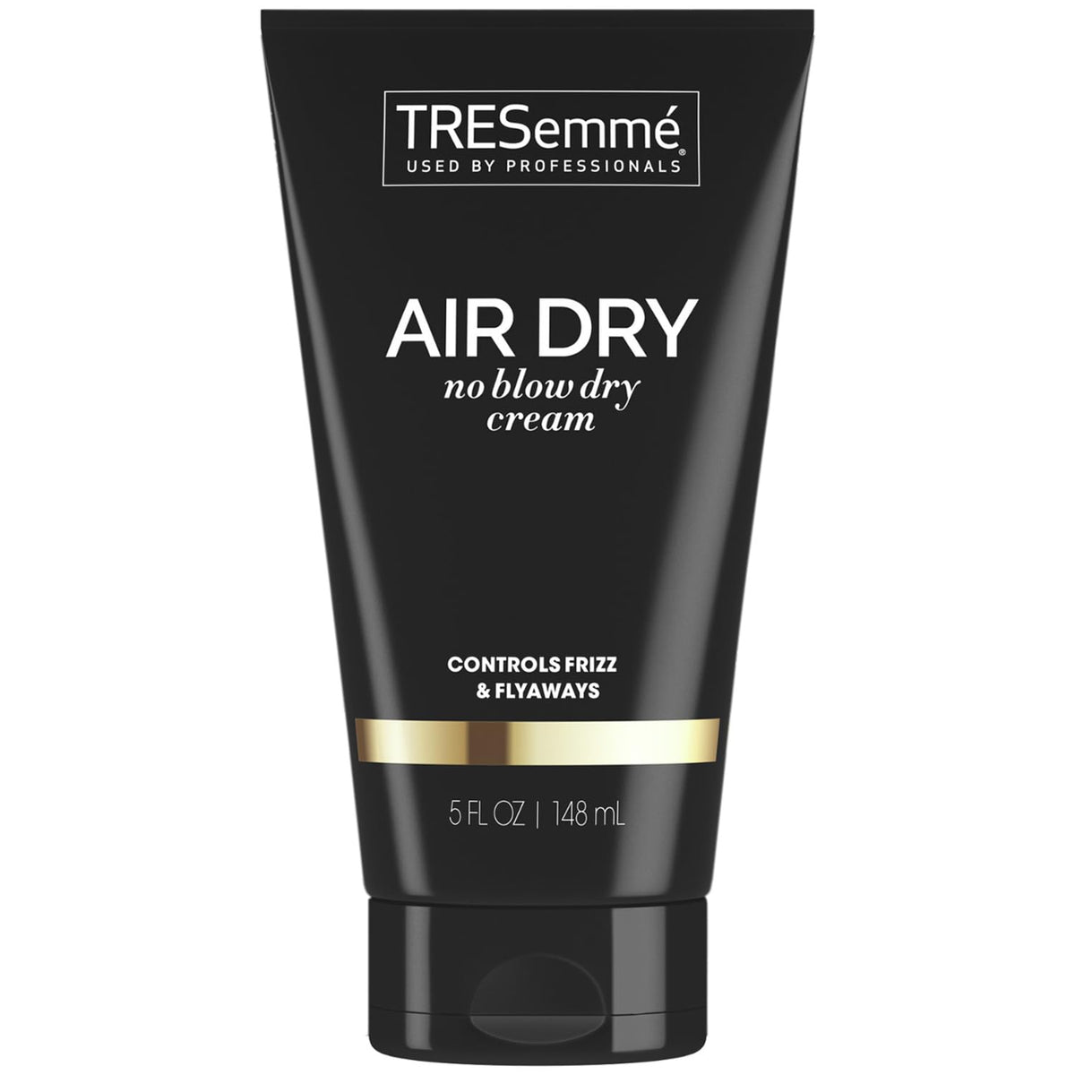 TRESemmé Air Dry Smoothing Cream bottle demonstrates frizz control for a smooth, air-dried look.