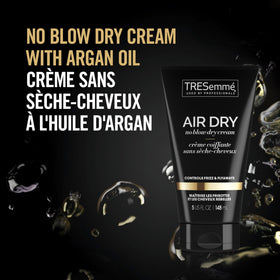 Texture close-up of TRESemmé Air Dry Smoothing Cream reveals lightweight, hydrating formula.