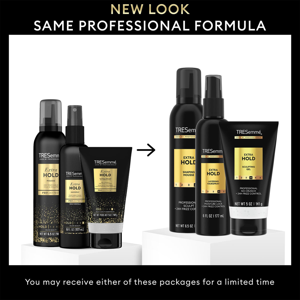 TRESemmé alcohol-free sculpting gel cap enables smooth, residue-free shaping.