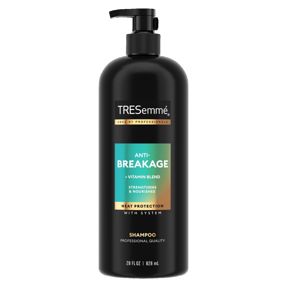 TRESemmé anti-breakage conditioner 28oz bottle reduces breakage and split ends.