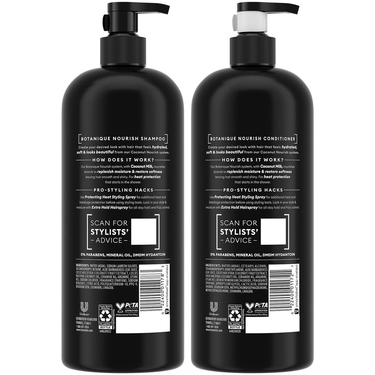 TRESemmé Botanique Nourish conditioner bottle for silky, manageable hair