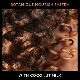 TRESemmé Botanique Nourish frizz-control formula on packaging for smoother hair