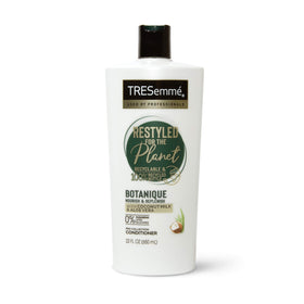TRESemmé Botanique Nourish + Replenish conditioner bottle hydrates and detangles hair.