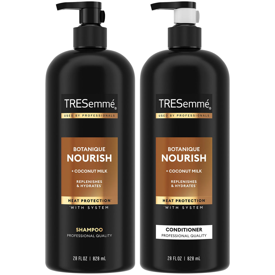 TRESemmé Botanique Nourish shampoo bottle for hydrated, frizz-free hair