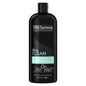 TRESemmé clarifying shampoo bottle for daily cleansing and residue removal
