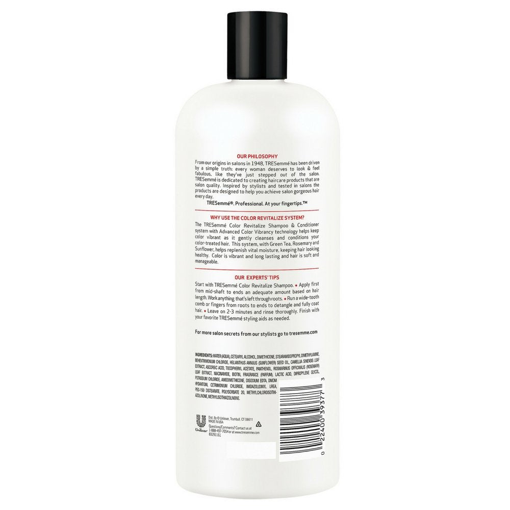 TRESemmé Color Revitalize conditioner pack offers consistent moisture for color-treated hair.