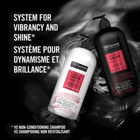 TRESemmé Color Revitalize with green tea, rosemary, and sunflower for lasting moisture.
