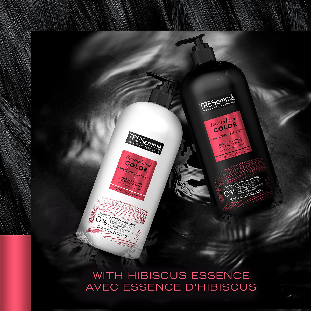 TRESemmé Color Revitalize lather forming foam, delivering gentle cleansing for color-treated hair.
