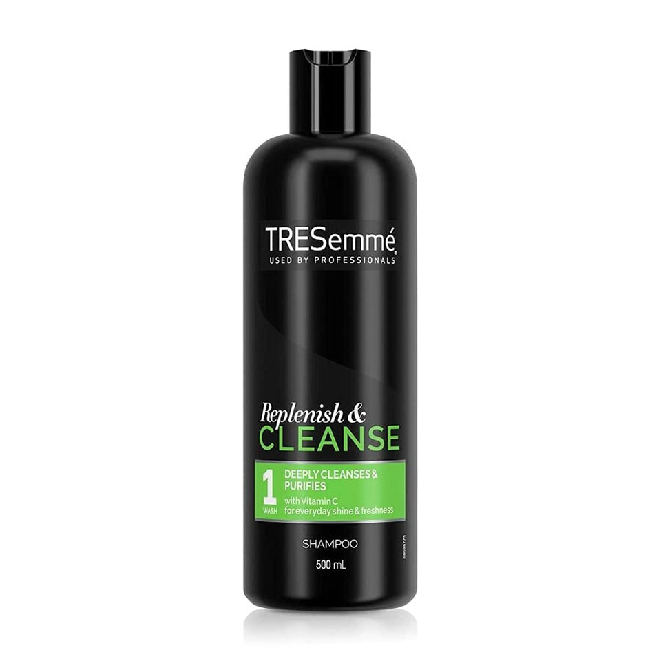 TRESemmé Deep Cleansing Shampoo bottle front for daily cleansing