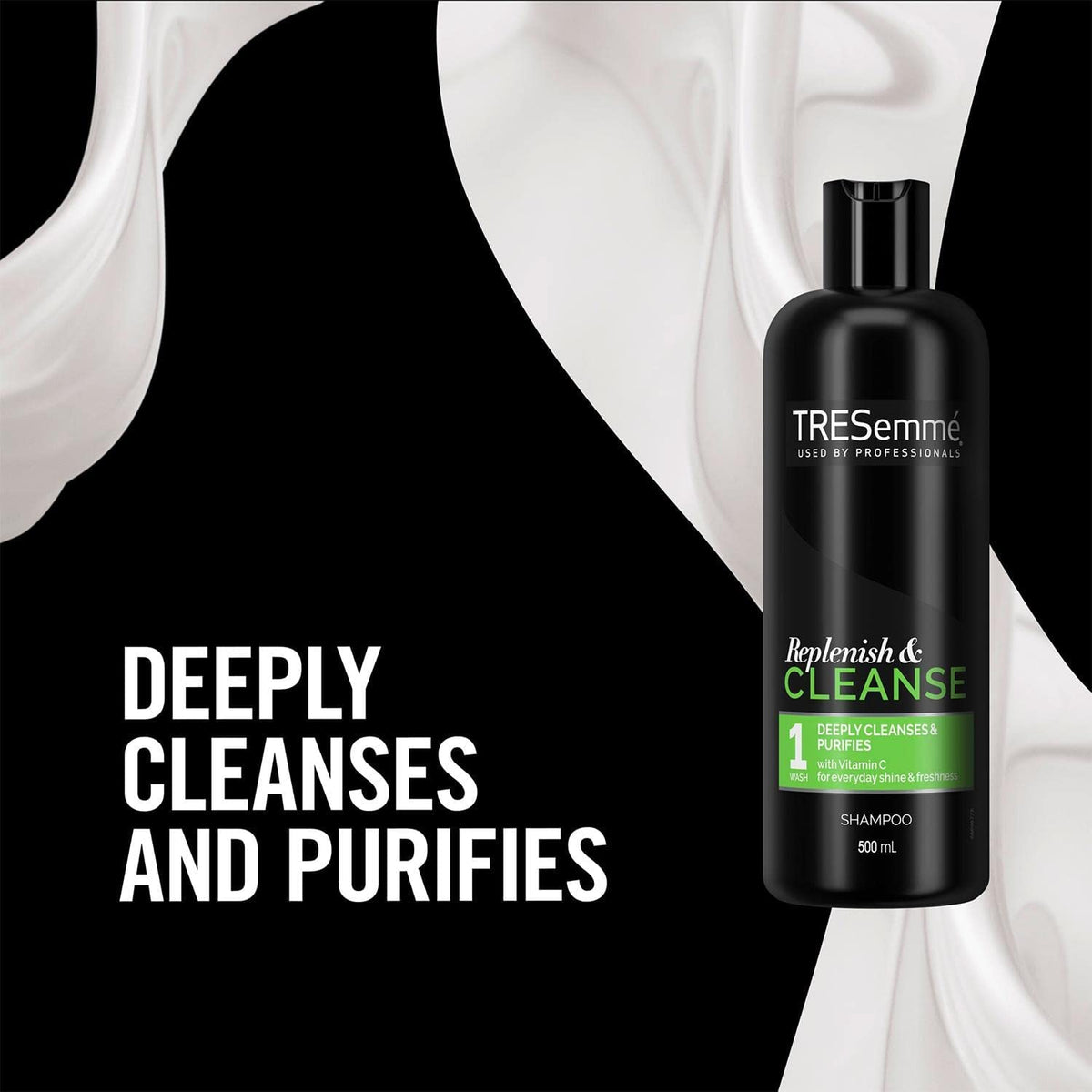 TRESemmé Deep Cleansing Shampoo smoothes strands after wash