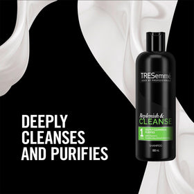 TRESemmé Deep Cleansing Shampoo smoothes strands after wash
