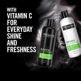 TRESemmé Deep Cleansing Shampoo packaging shown for easy use