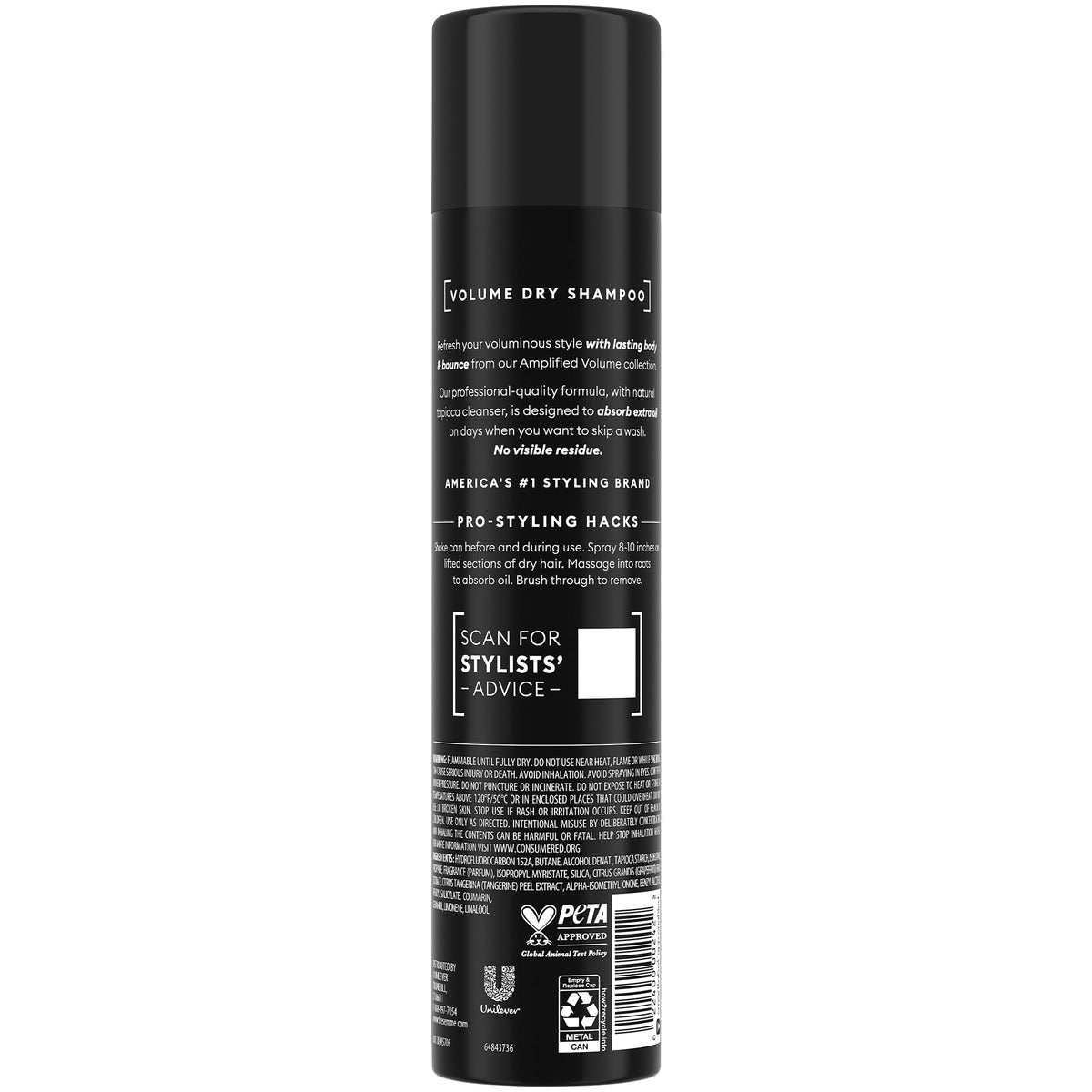 TRESemmé Dry Shampoo Spray Warm Petals scent adds fresh aroma between washes