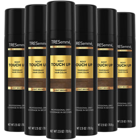 TRESemmé Light Brown Root Touch Up Spray front view pack of six, convenient travel color solution.