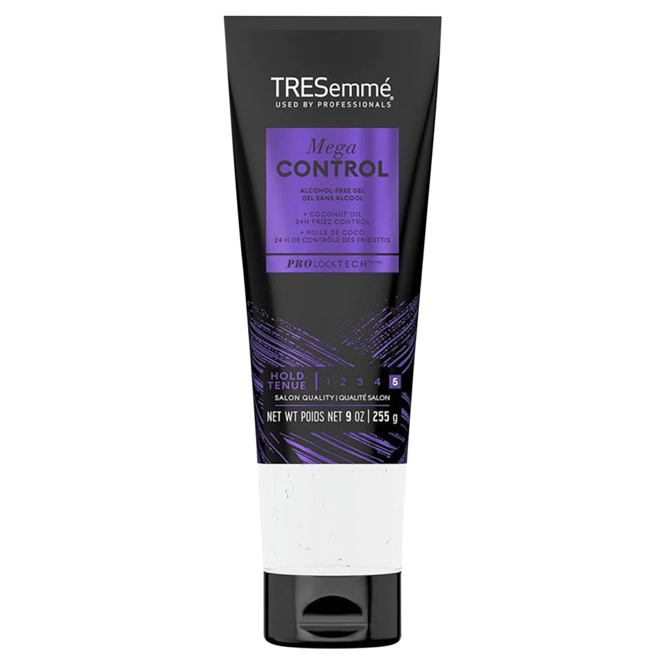 TRESemmé Mega Sculpt Gel 9 oz bottle front view for strong hold and defined styles