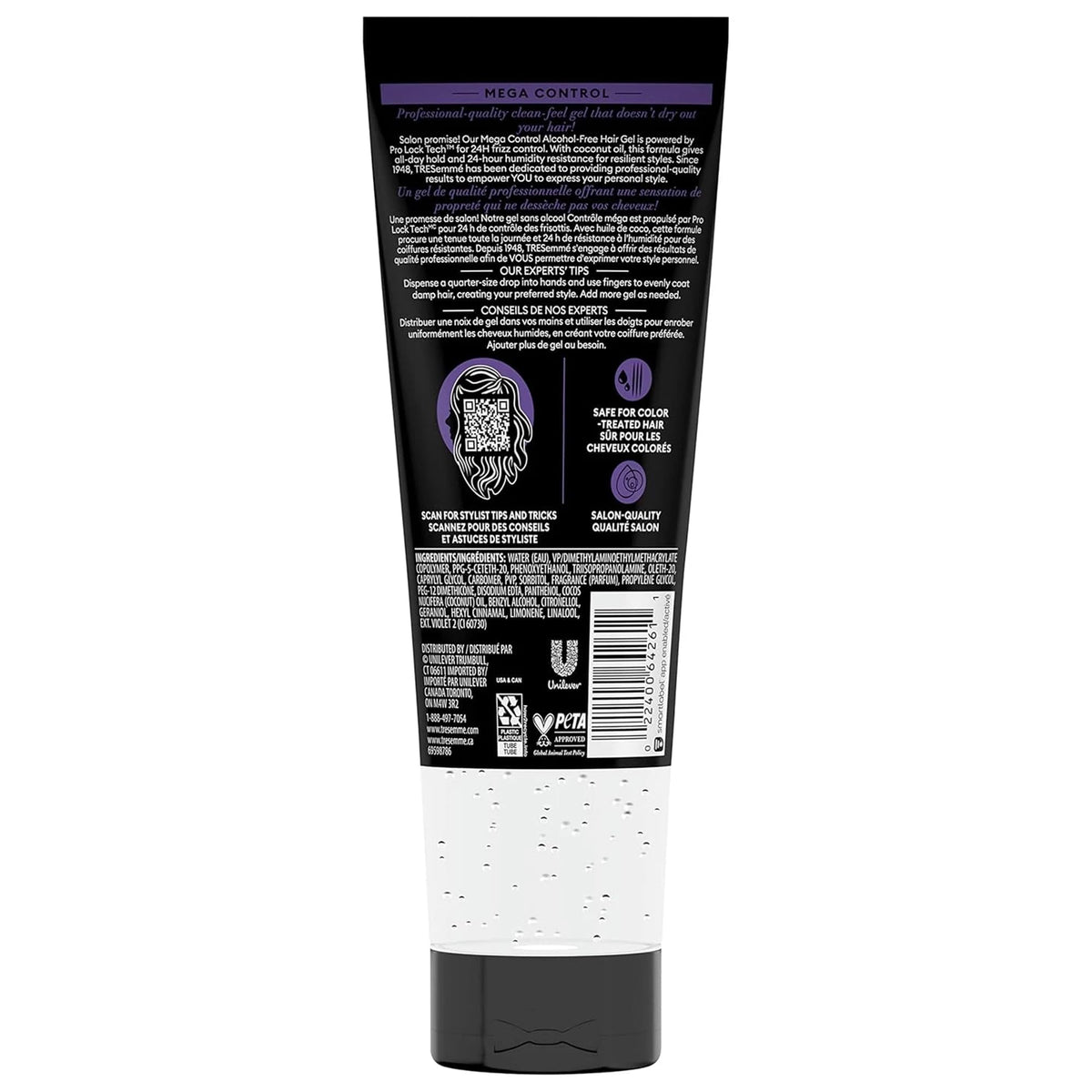 TRESemmé Mega Sculpt Gel 9 oz in use during styling for long-lasting sculpted looks