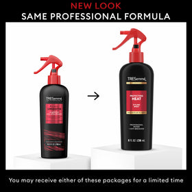 TRESemmé Protecting Heat Spray 450°F shield demonstrates high-heat protection