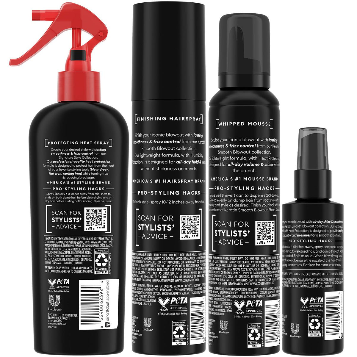 TRESemmé Protecting Heat Styling Spray bottle with heat protection for styling.