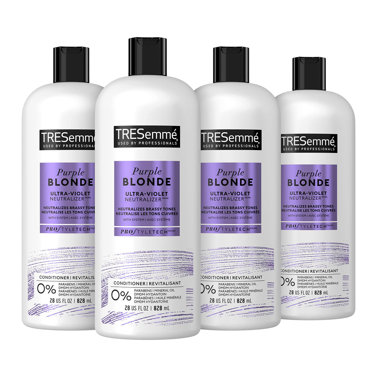 TRESemmé Purple Blonde Conditioner bottle front shows color-correcting formula.