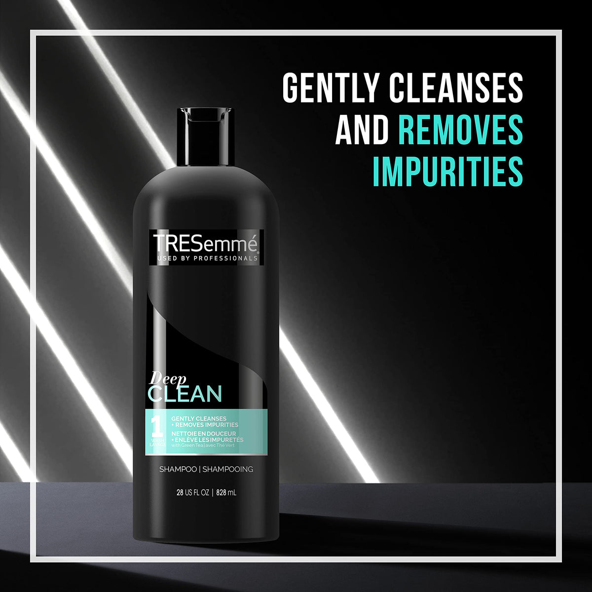 TRESemmé scalp massage shot shows gentle cleansing for daily vitality