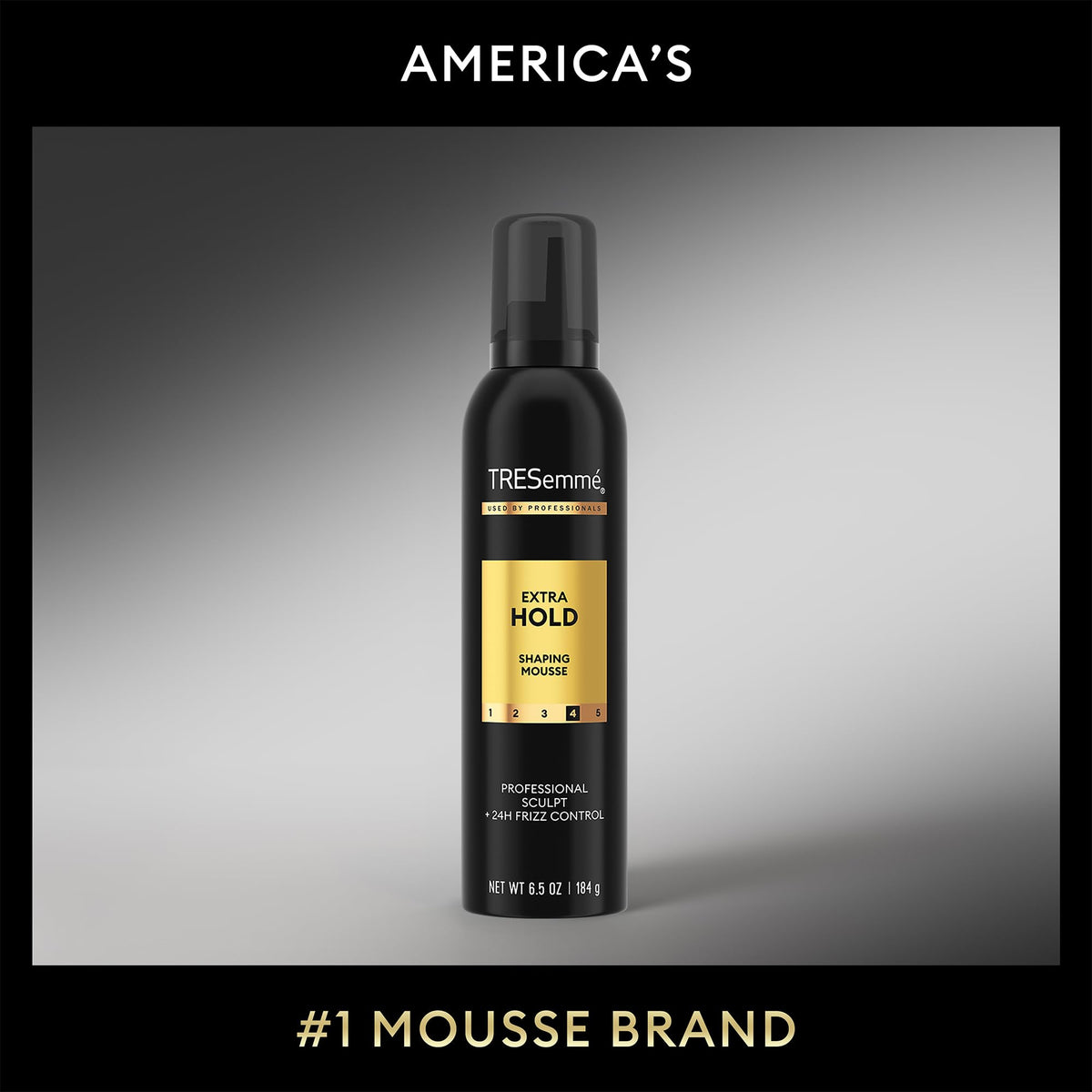 TRESemmé Shaping Mousse cruelty-free logo conveys ethical beauty practice.