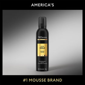 TRESemmé Shaping Mousse cruelty-free logo conveys ethical beauty practice.